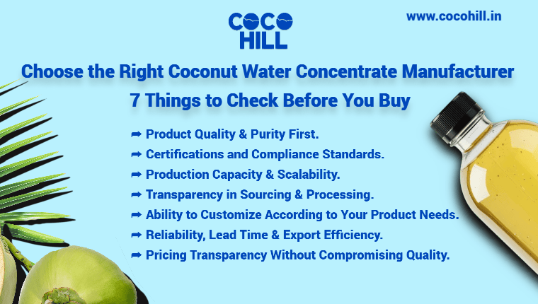 Choose the Right Coconut Water Manufacturer 7 Things to Check Before You Buy